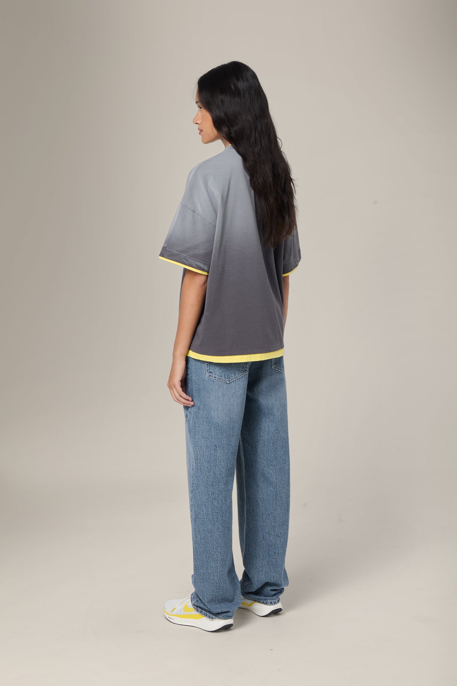Alban Oversized Tee in Washed Charcoal